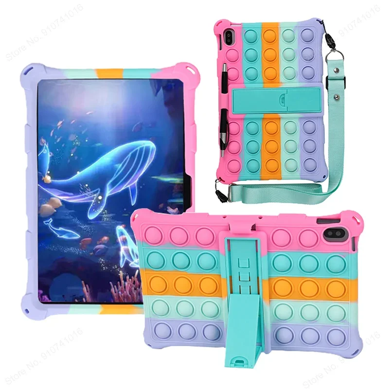 

For OPPO Realme Pad 10.4 inch 2021 RMP2102 RMP2103 Case Kids Soft Bubble Tablet Stand Cover For RealmePad 10.4'' 2021 Case Funda