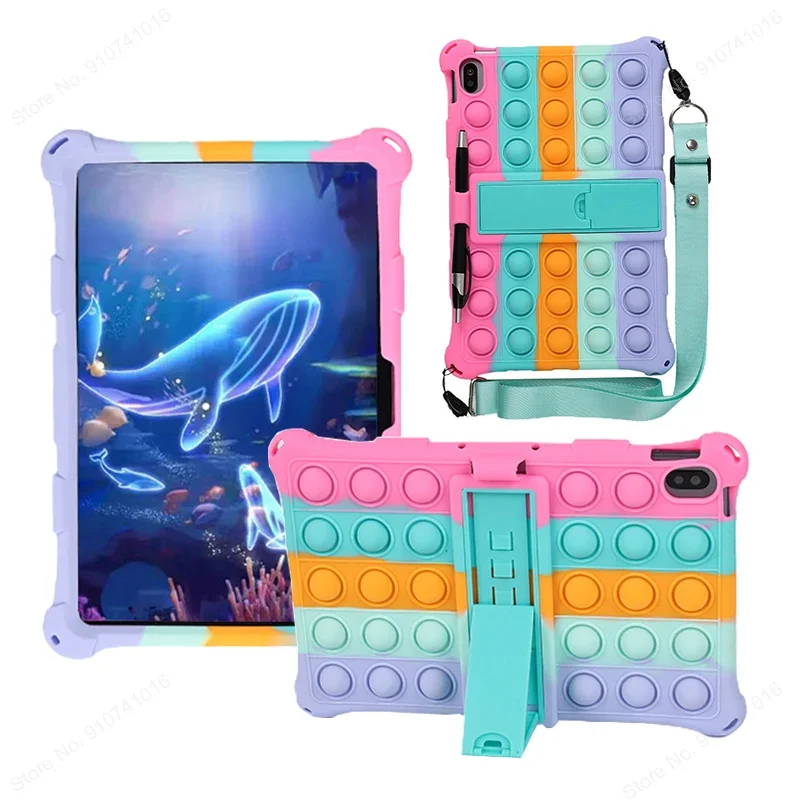 para Oppo Realme Almofada 10.4 Polegada 2023 Rmp2102 Rmp2103 Case Crianças Bolha Macia Tablet Suporte Capa para Realmepad 10.4 Case Fun2023 Case Funda