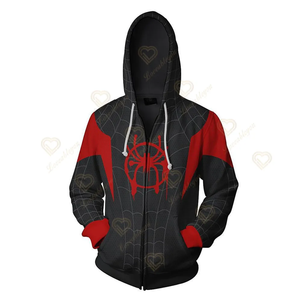 thumbnail image 1 of Sudadera con capucha y cremallera de Spiderman de Deadpool para niños Sudadera con capucha de Spiderman para hombre Sudadera con capucha con estampado digital 3D de Spiderman Sudaderas y sudaderas con, 1 of 5