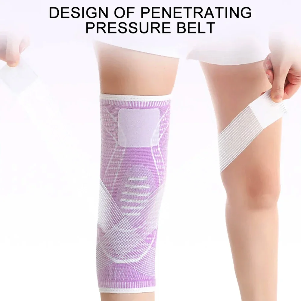 1PCS Knee Brace Compression Sleeve with Strap,Knee Support Braces for Women & Men Knee Pain Relief,Knee Sleeves for Arthritis