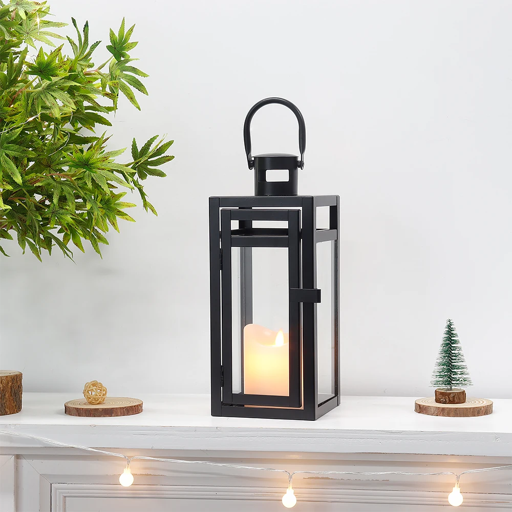 Black Metal Candle Holder Lanterns Hanging Lantern Candlestick Light Outdoor  Lantern for Indoor Outdoor Wedding Party Home Decor - AliExpress, image size:1000x1000