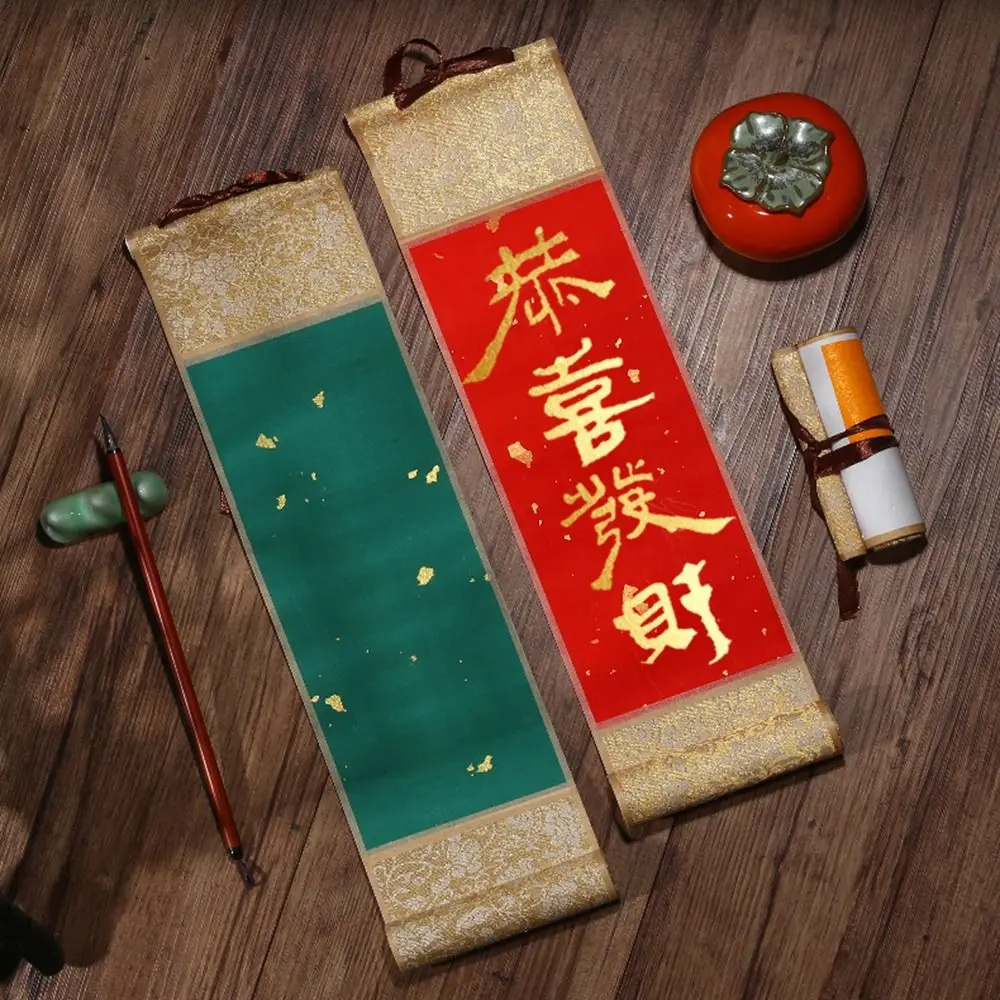 

Бумага для рисования и живописи позолоченная рисовая бумага, самодельные подарки, пустая висячая прокрутка, мини-батик труба, прокрутка в китайском стиле