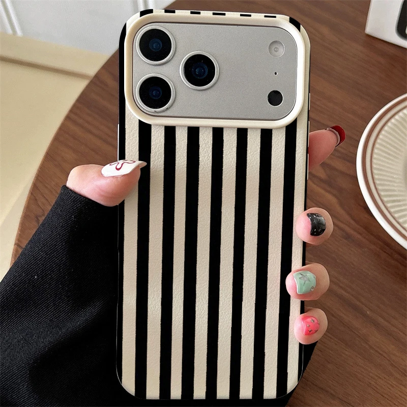 ตัวเลือกสินค้า เคสโทรศัพท์มินิมอล ลายทางสีสันสดใส สำหรับ iPhone ทุกรุ่น