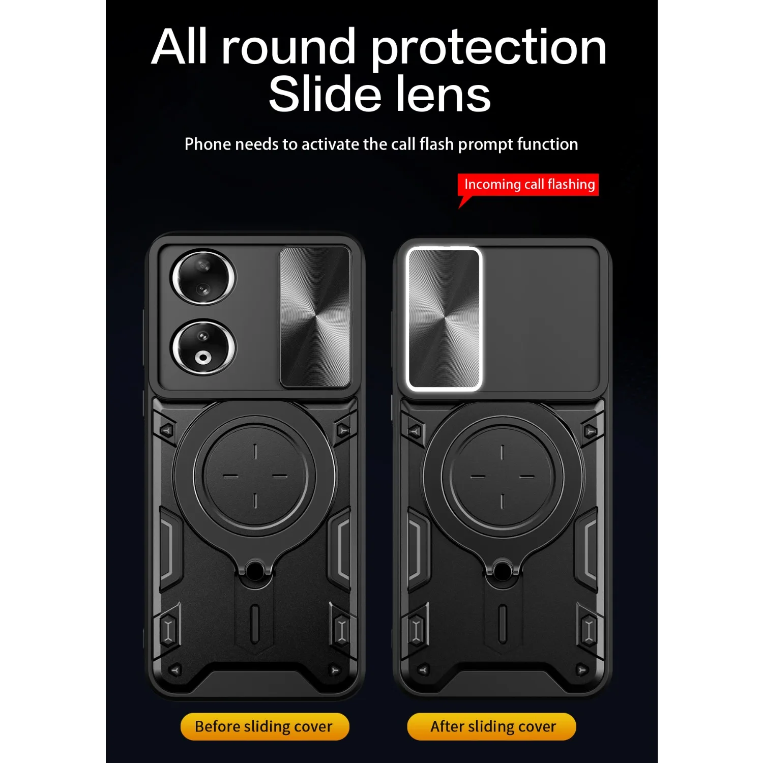 Cover con anello Honor X6b Supporto integrato Blu Scuro - Italiano