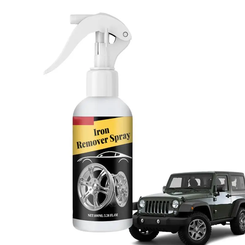 Spray Per La Rimozione Della Ruggine Dell'Auto 3.38 Floz Iron Remover Car Detailing Iron Decontaminante Antiruggine Per Auto Chrome Cleaner Spra