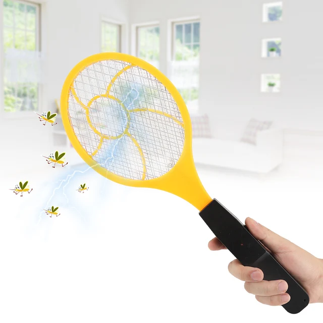 Three layer Electric Fly Mosquito Swatter Bug Zapper Racket Insects Killer 5