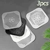 3PCS Drain Hair Catcher Filter Sink Anti-blocking Strainer Bathtub Shower Floor Silicone Stopper Cover Kitchen Bathroom Accessor 1