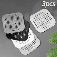 3PCS Drain Hair Catcher Filter Sink Anti-blocking Strainer Bathtub Shower Floor Silicone Stopper Cover Kitchen Bathroom Accessor 1