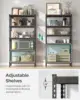 5-Tier Storage Shelves, Set of 2 Garage Storage, Boltless Assembly, Adjustable Shelving Units, 17.7 x 35.4 x 70.9 Inches, Load 5