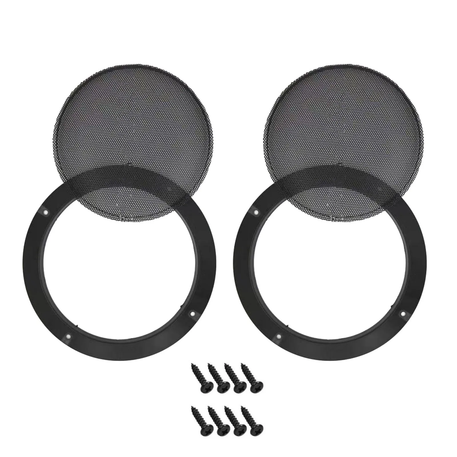2Pcs/Set 6.5-inch Car Audio Speaker DJ Grill Cover Steel Mesh Woofer Subwoofer Protector For Car Home Audio Systems Accessories 4