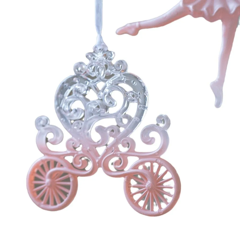 Snowflake Icicle Christmas Pendants Crystal Acrylic Christmas Tree Ornaments 2026 Happy New Year Home Decor Hanging Pendant