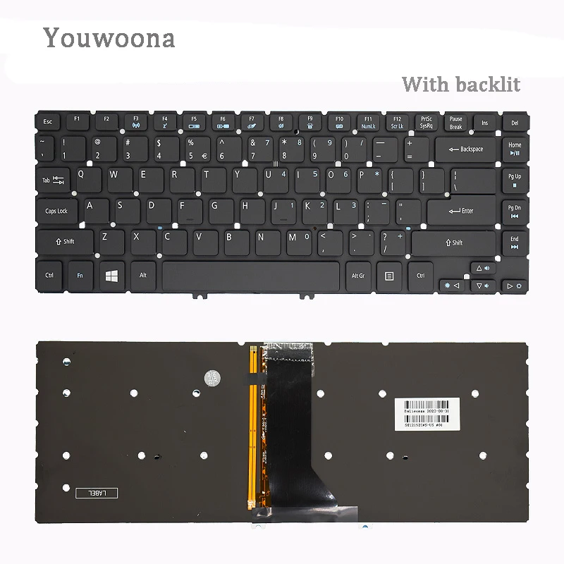 

Новая клавиатура для ноутбука с подсветкой для ACER R7-572 R7-572G MS2317 V5MM1