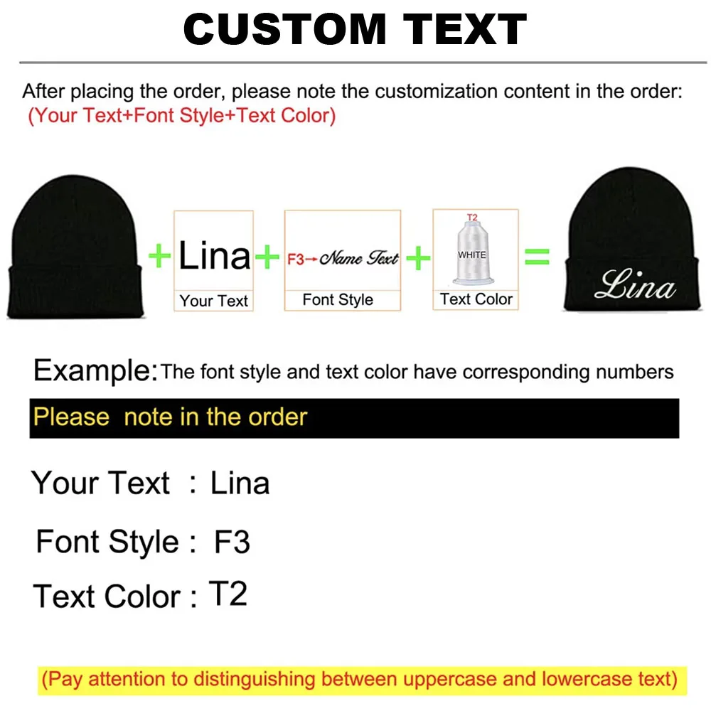Custom Embroidery Design Logo Text Name Beanies Hats for Men Women Warm Winter Knit Cuff Beanie Cap Wholesale Dropshipping 4
