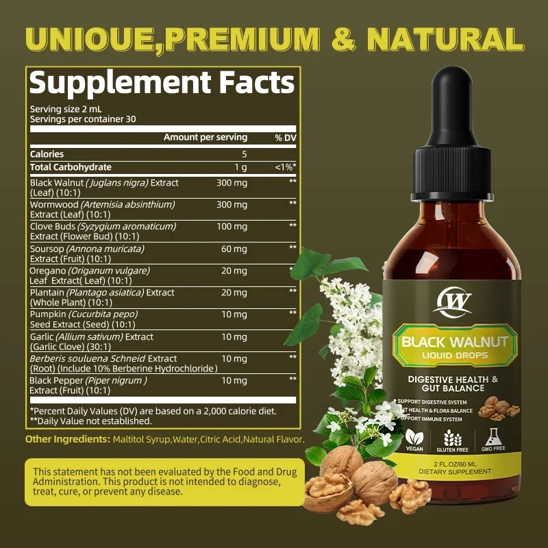 Organic Black Walnut Drop with Wormwood & Clove 3 Se0b598fd592b4417bbdf28a352c31eeeO