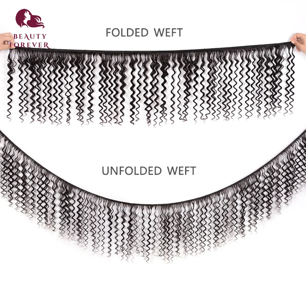 BEAUTY FOREVER Brazilian Deep Wave Human Hair Weft 4pcs/lot 100% Virgin Hair Bundles Natural Color Can be Dyed