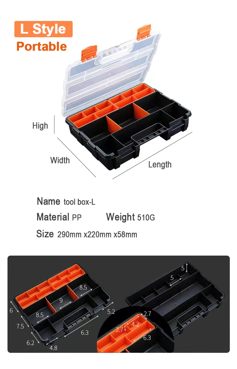 tool chest for sale Tool Box Hardware & Parts Organizers, Versatile and Durable Storage, Customizable Removable Plastic Dividers, Storage and Carry roller cabinet