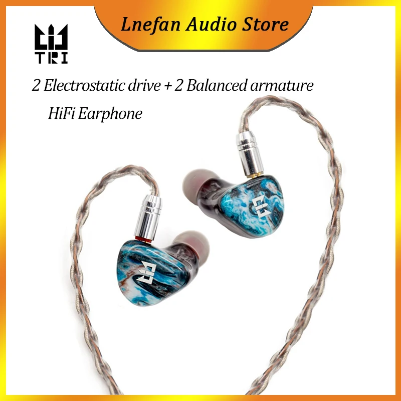 

TRI Starshine In Ear Earphone 2EST+2BA Hybrid Driver Units HIFI Monitor Headphones Noise Cancelling Earbuds Hi Res Headset