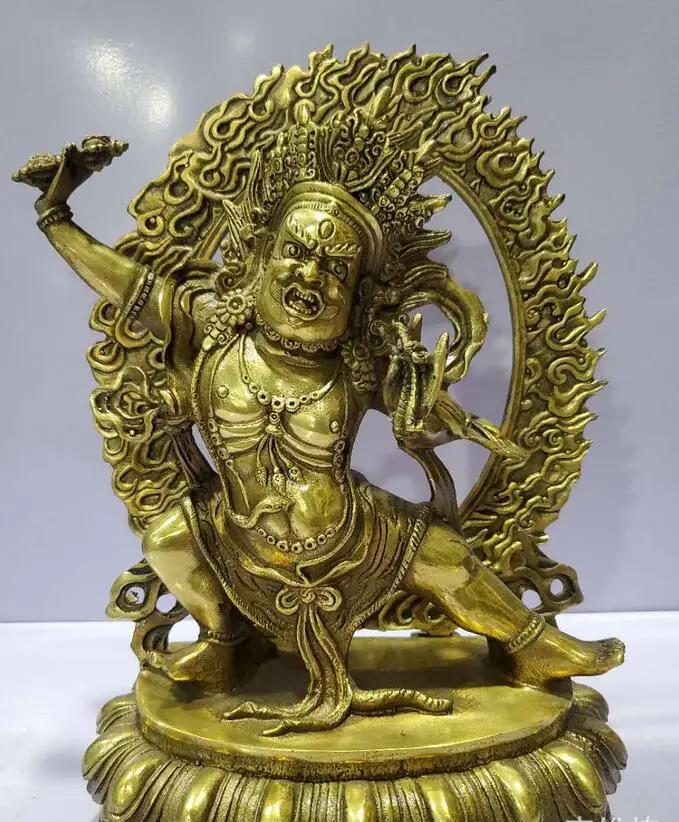 

Бронзовая статуэтка vajra на 1 фут, танкровая статуэтка Будды секретного мастера