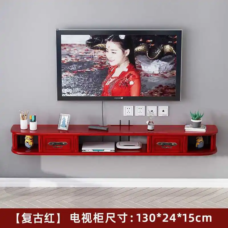 Étagère murale pour salon, boîtier décodeur, meuble TV mural, fond de  chambre, cadre de décoration murale TV - AliExpress