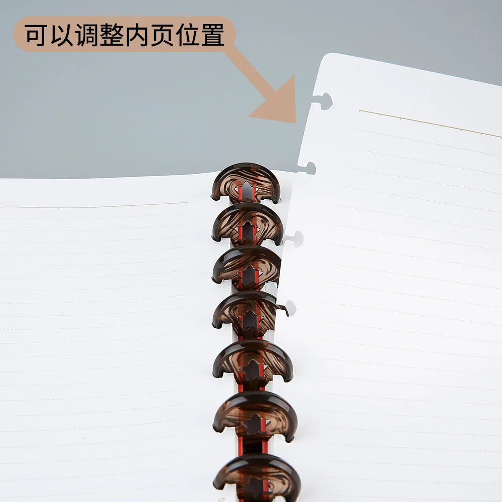 26mm Amber Star Mushroom Hole Discs Loose-leaf Ring Disc Binder Ring Discbound Notebook Discbound Discs Mushroom Binders 12pcs