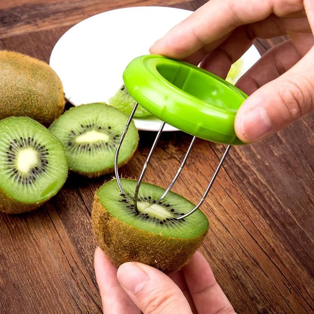 Trancheuse Kiwi, Coupe Kiwi, Éplucheur Kiwi, Coupe Kiwi en Acier Inoxydable