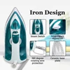 Sonifer Steam Iron 1600W Fast Heating 160ml Water Tank Travel Iron Upright Steam Adjustable Steam Self-Cleaning Ceramic Soleplat 2