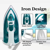 Sonifer Steam Iron 1600W Fast Heating 160ml Water Tank Travel Iron Upright Steam Adjustable Steam Self-Cleaning Ceramic Soleplat 2