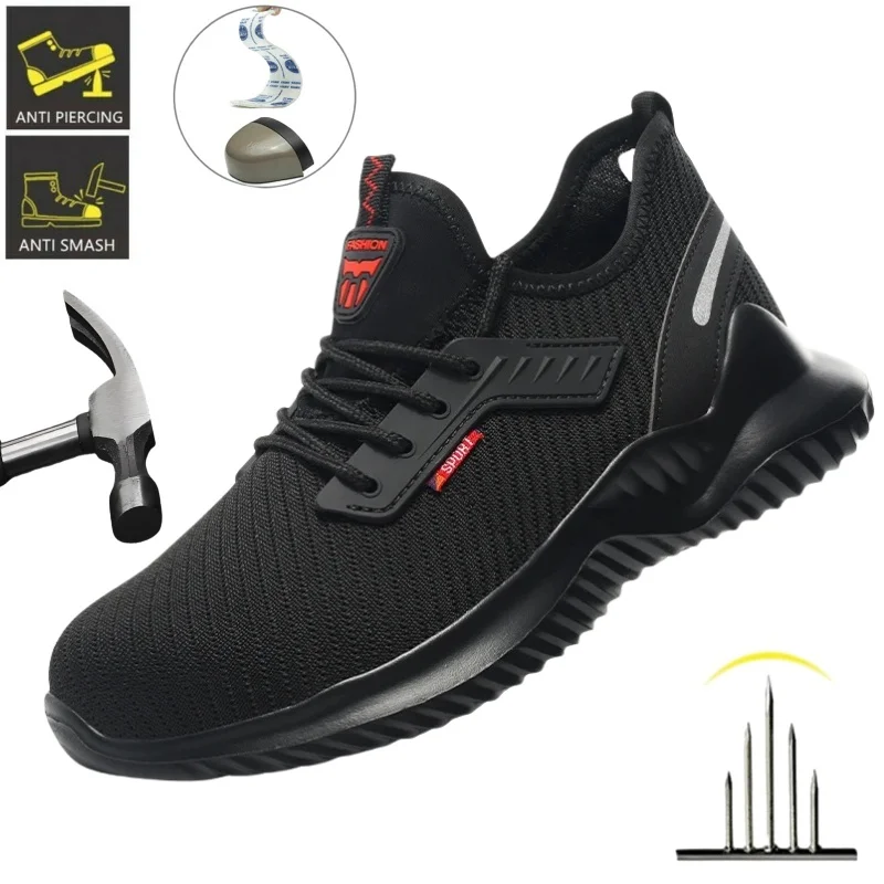 Indestructible Steel Toe Puncture-Proof Safety Work Sneakers
