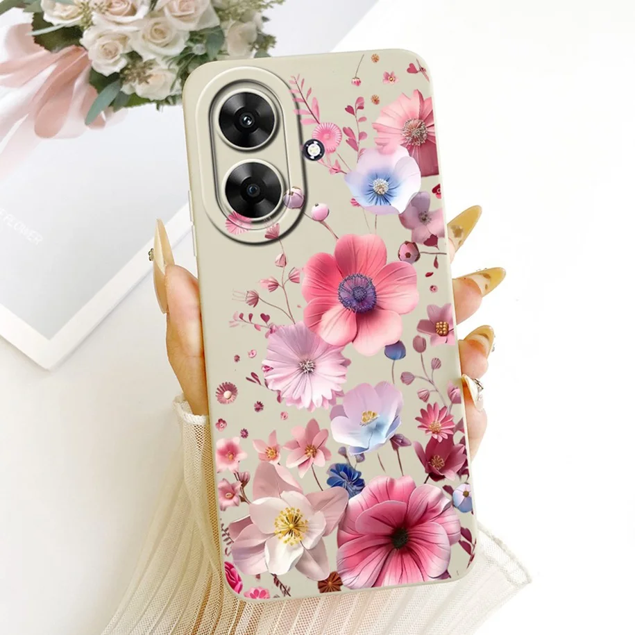 Fashion Flower Pretty Girls Soft Silicone Phone Cover