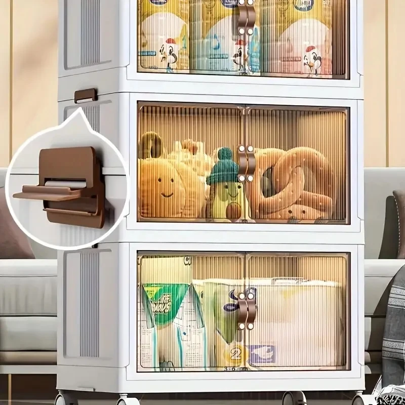 4/5 Layer Durable Plastic Storage Cabinet 1pc Large Capacity Easy Assembly Ideal for Kitchen Snacks Toys Wardrobes