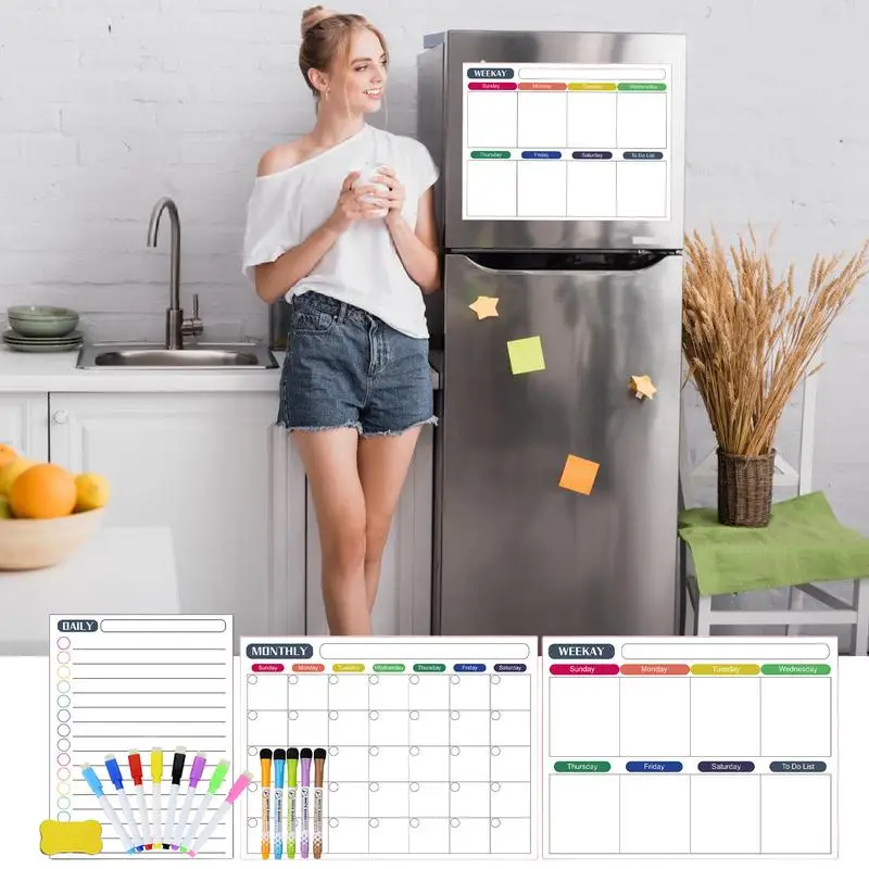 

Weekly Planner Magnetic Fridge Weekly Planner Dry Erase Board Planning Boards Fridge To Do List Magnetic Calendar Board