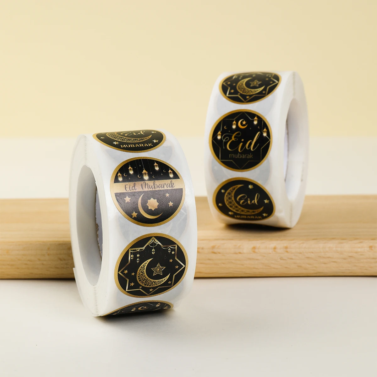 EID Mubarak Roll Stickers Ramadan Kareem Gifts Packaging Seal Stickers Islam Muslim Ramadan Decor For Home 2025 EID Gift Labels