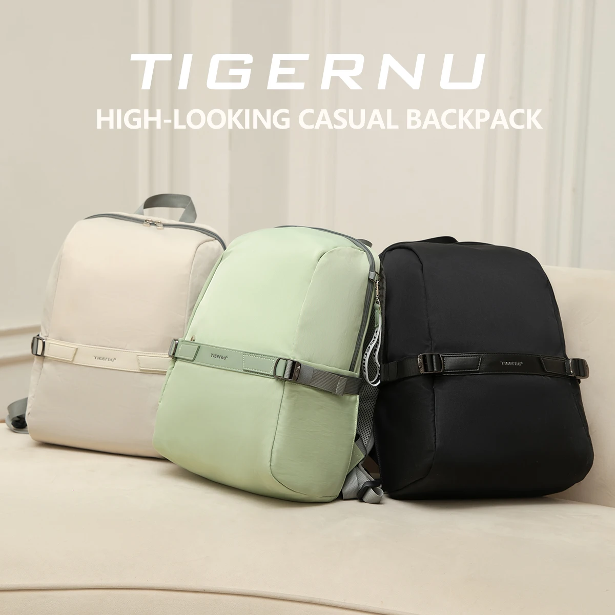 Tigernu New Female Laptop Backpack For 15inch With shockproof Super Light Weight Backpack Women Travel Daily Use Bags 2