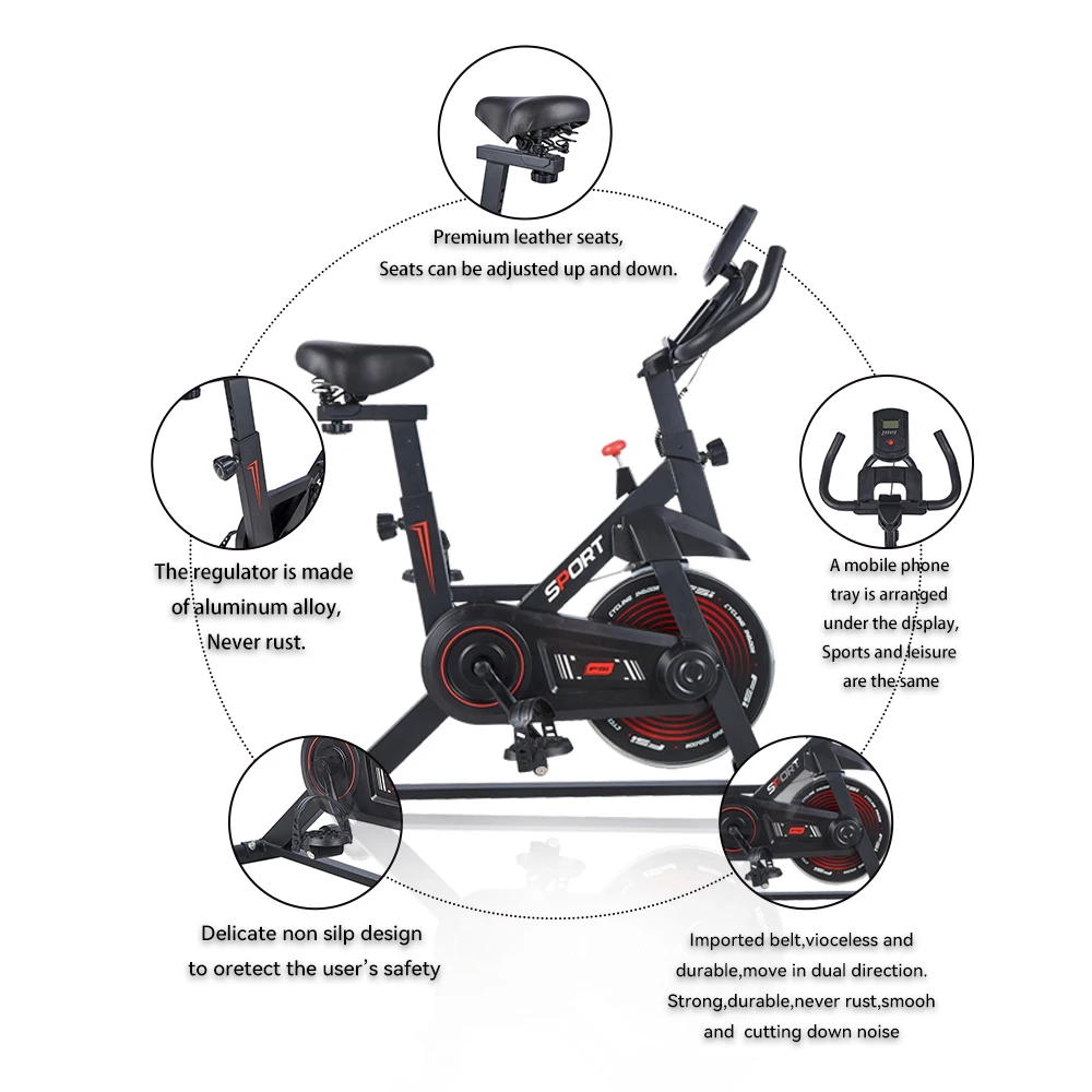 Factory Direct Sale Exercise Fitness Bike Low Power Consumption Exercise Recumbent Gym Spinning Bike