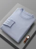Spring Autumn 100% Pure Merino Wool Pullover Sweater Men O-neck Long-sleeve Cashmere Knitwear Female Clothing Grace 4