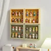 24.5x24.5x8cm Wall Mounted Clear Acrylic Box Figures Display Case Figures Display Stand Dust Proof Doll Toy Storage Box 4