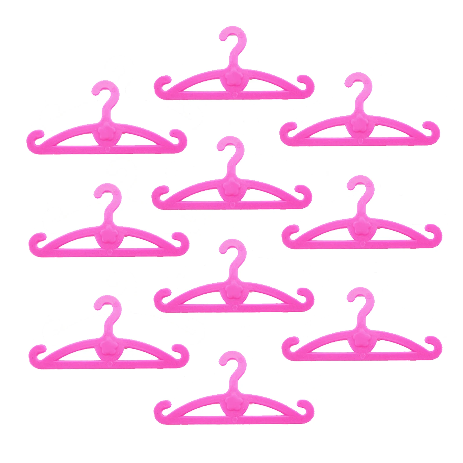 Dolls Accessories Mini Pink Purple Grey Wardrobe Dollhouse Dress Clothes Plastic Hangers For Barbie Doll Kid Toy 10 Pcs/Lot doll accessories doll clothes doll accessories toys