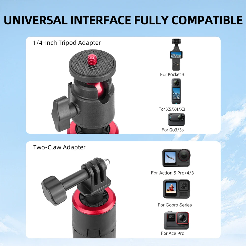 Selfie Stick Extendable Camera Vlogging Tripod For X5 Action 4/Pocket 3_voghion.com