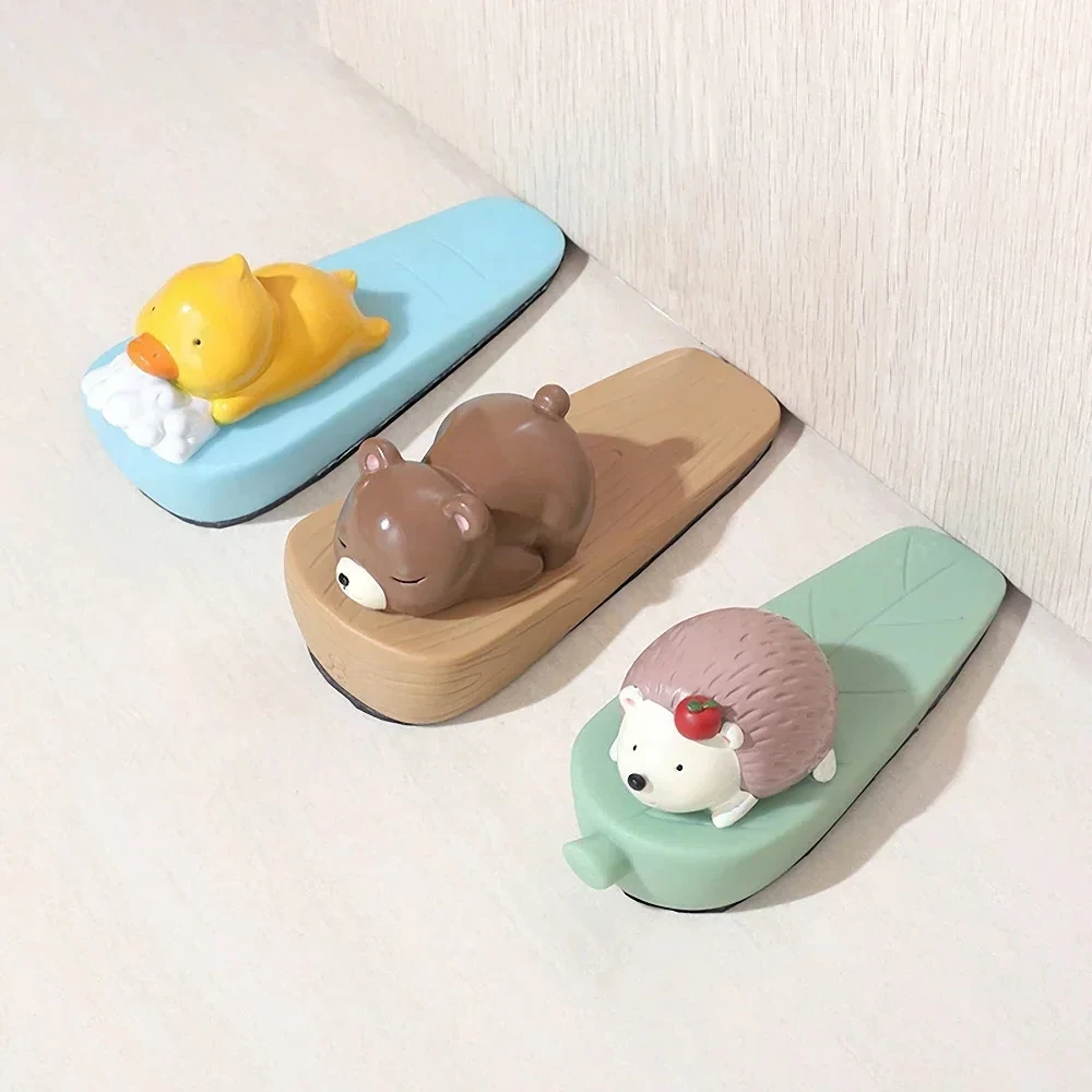 Door Stopper Cartoon PVC Cute Animal Windproof Anti-Collision Silent Home Decoration Ornaments
