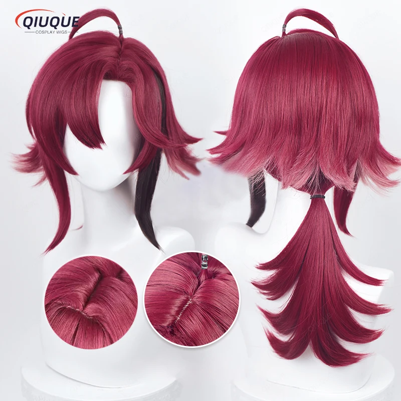 

Shikanoin Heizou Cosplay Wig Game Impact Cosplay 55cm Gradient Heat Resistant Synthetic Hair Party Anime Wigs + Wig Cap