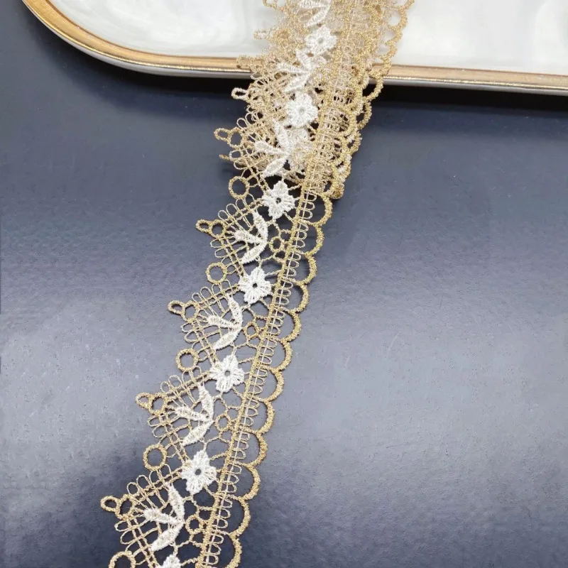 

60 Yards Garment Accessories Gold Gold Thread Lace