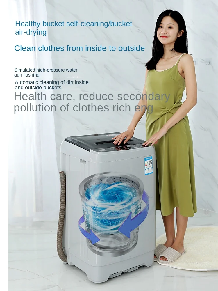 ZC 10kg Household Automatic Washing Machine Washing and Drying Integrated Impeller Washing Machine 3