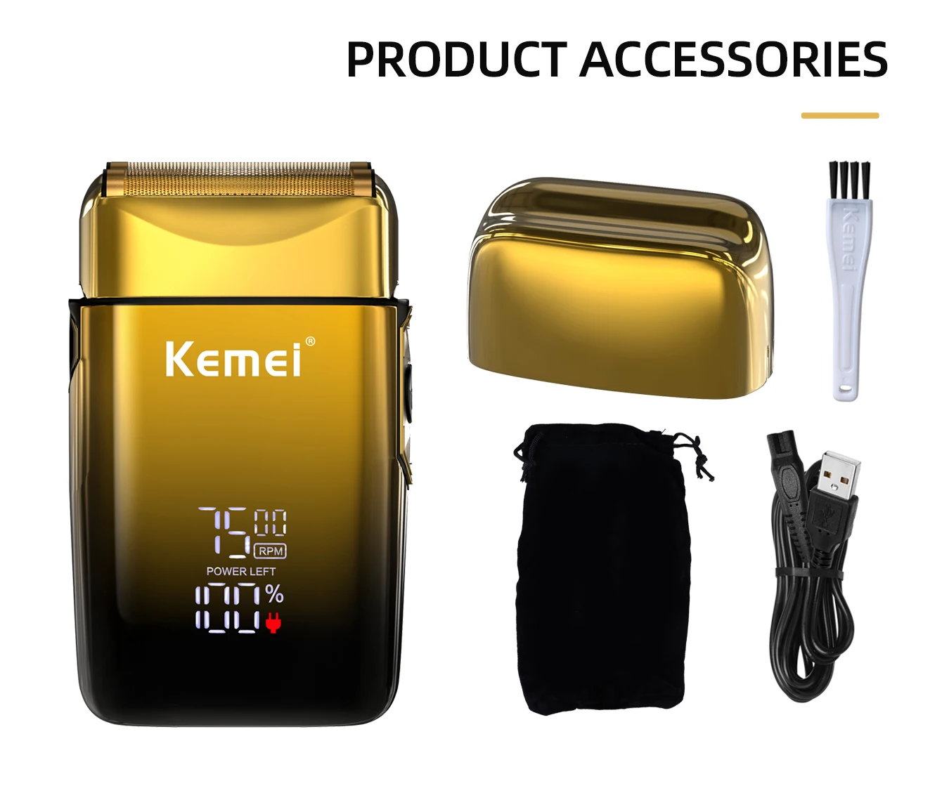 Kemei Electric Shaver Professional Beard Trimmer For Men_voghion.com