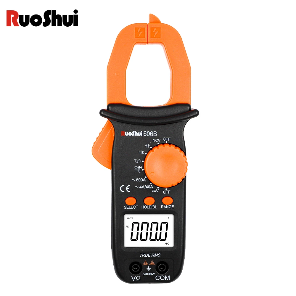 RuoShui Digital Clamp Multimeter Electronic AC DC Current True RMS 600A