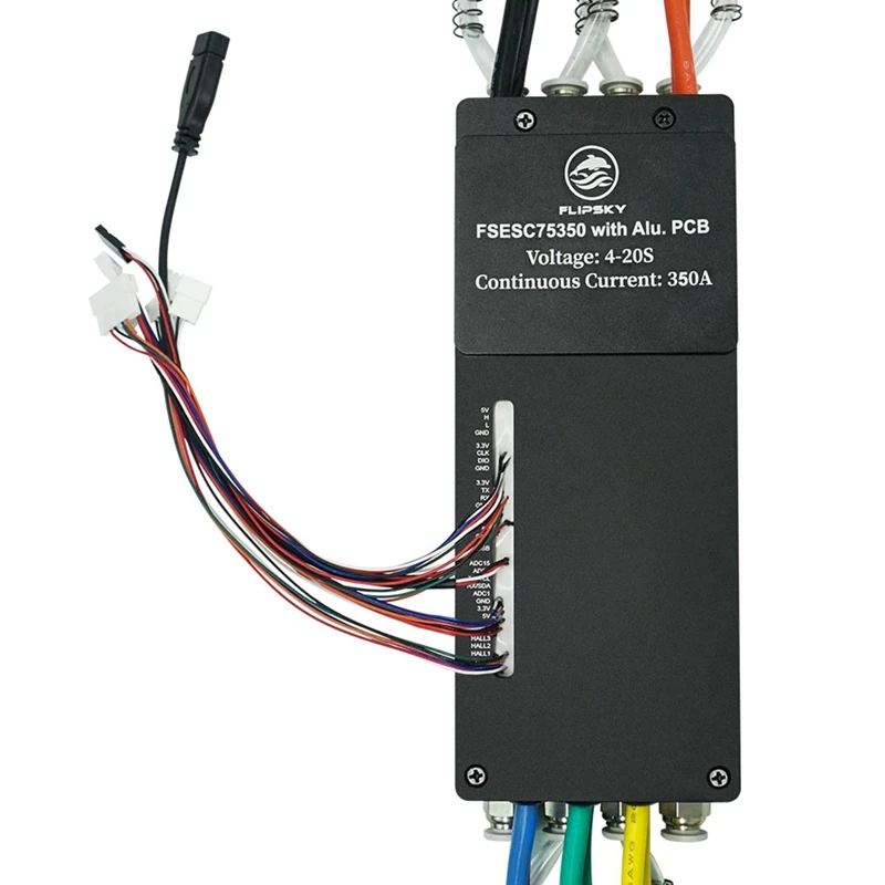 

Flipsky FSESC 75350 84 в мощный ток 350A ESC основа на Vesc с алюминиевым зеркальным корпусом для водяного охлаждения для робота-файтинга с электрофольгой