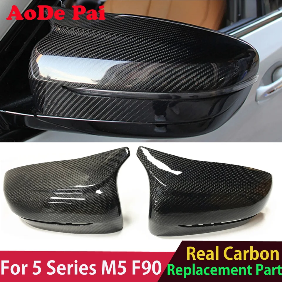 2 Tapas De Fibra De Carbono Para Espejo Lateral BMW F90 M5 2018-2019 Serie 5