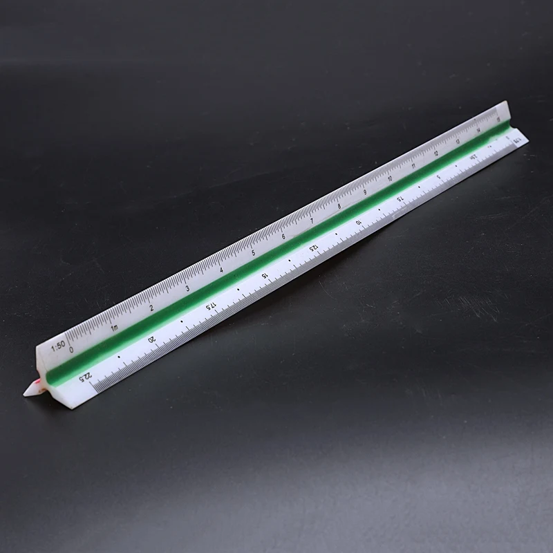 Plastic Triangular Scale Ruler 3 Sides for Architecture Drafting Architect Engineers Technical Measuring Tools