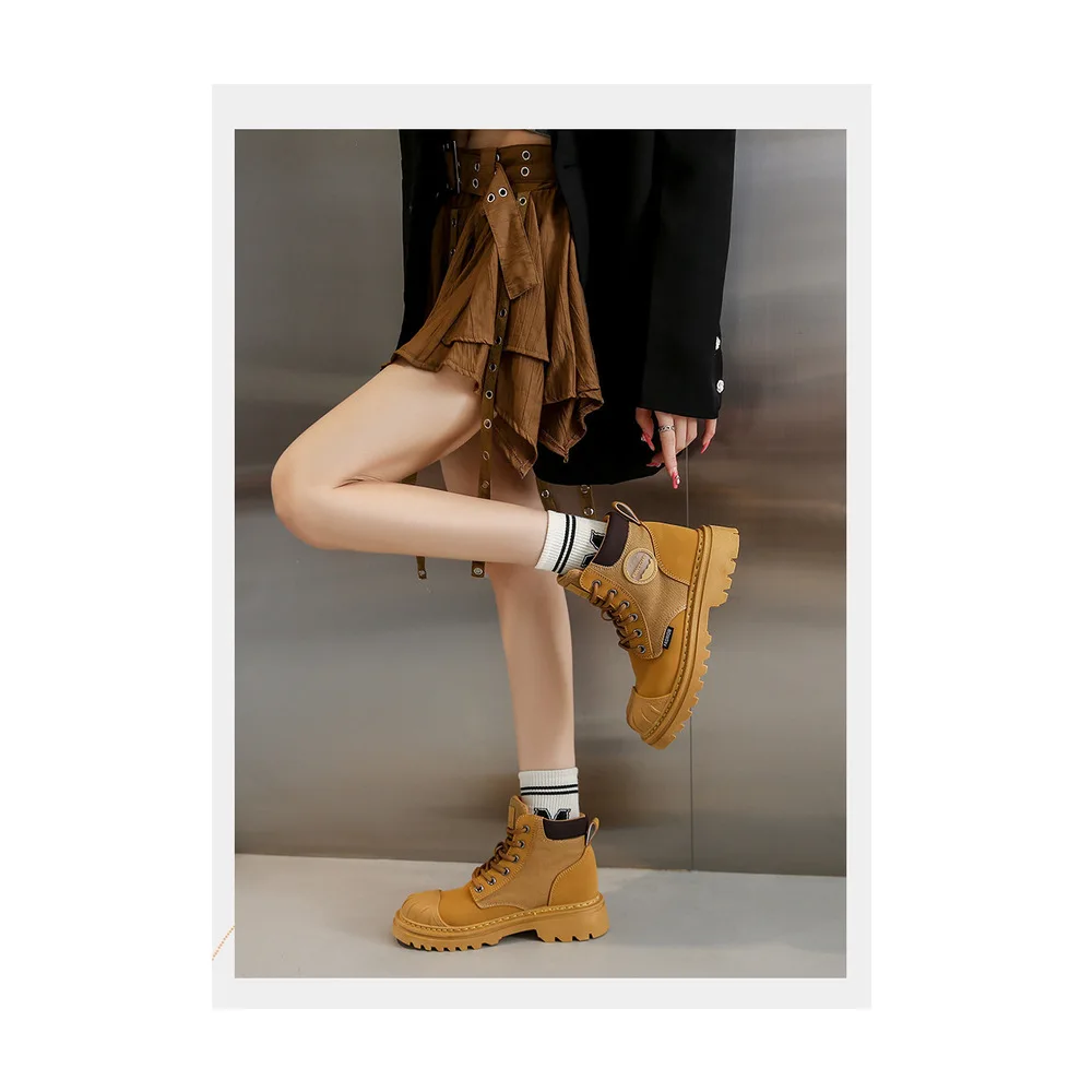 Ankle Boots For Men Canvas Platform Casual Winter Combat Shoes_voghion.com