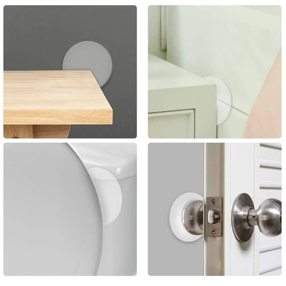 Door Handle Bumper Protective Plug 6/1pcs Transparent Silicone Wall Protector Non-slip Round Door Stopper Muffler Self-adhesive silicone door stopper door stopper bumpers door stopper
