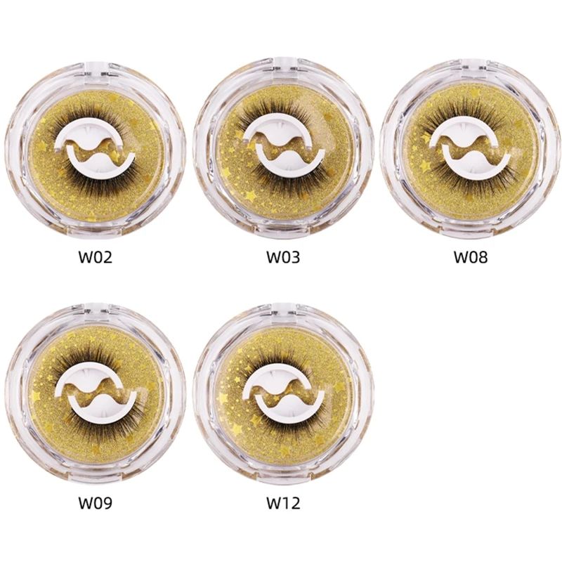 

2 пары многоразовых самоклеящихся ресниц, водонепроницаемые, устойчивые/нескользящие накладные ресницы
